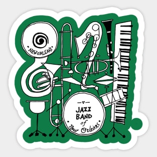 Jazz Band Instrumental Sticker